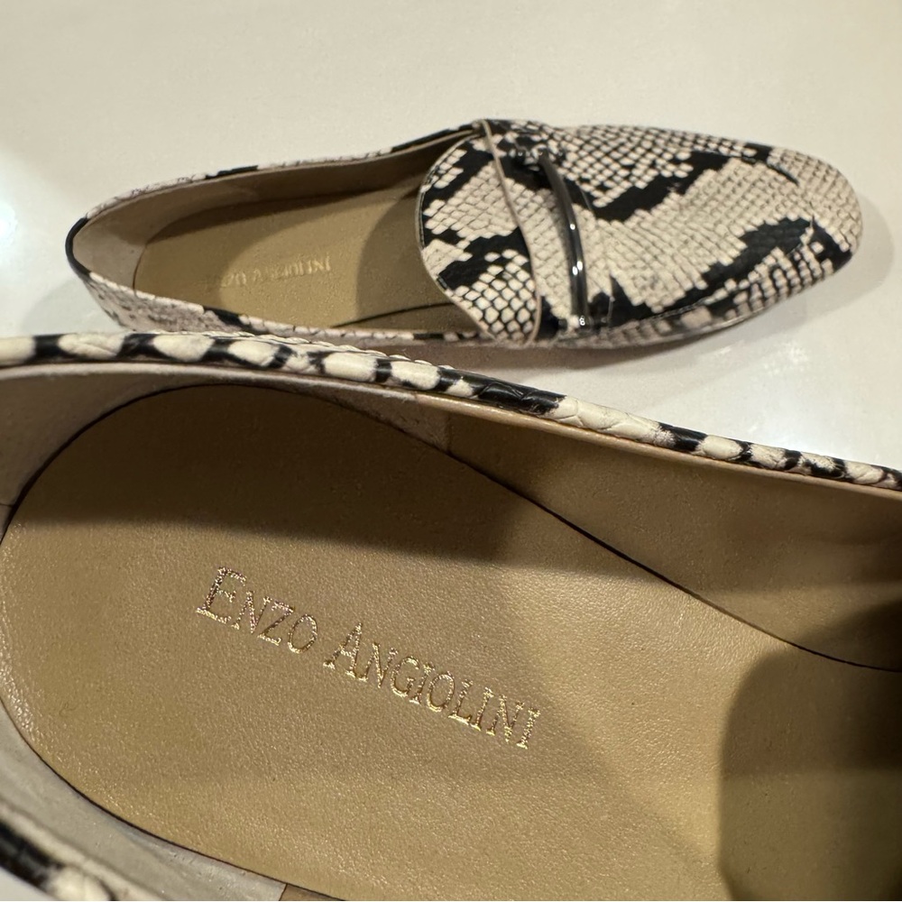 Enzo Angiolini Women's Snakeskin Loafers - Picture 7 of 9
